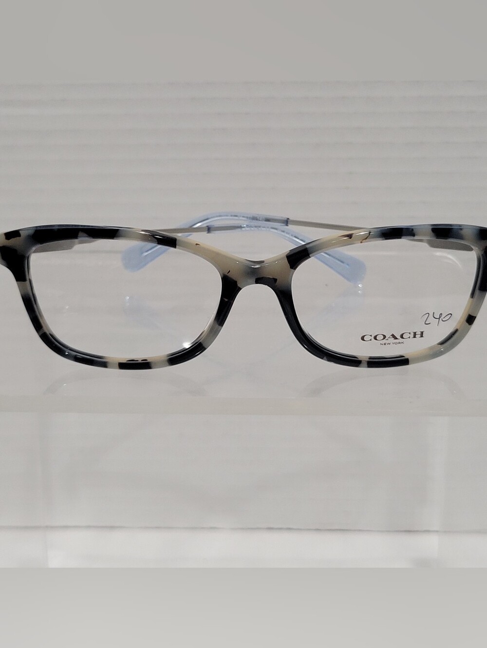 Coach Eyeglasses Frames Model 6163 NWOT Cat Eye Tortoiseshell Blue - Picture 1 of 13